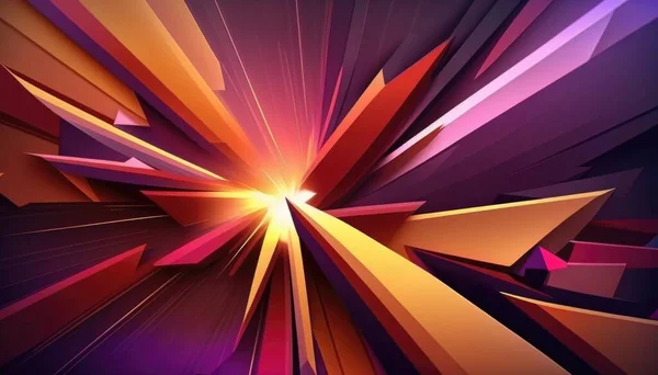 A colorful abstract background with a star burst in the center of it with a dark background liam brazier an art deco painting geometric abstract art