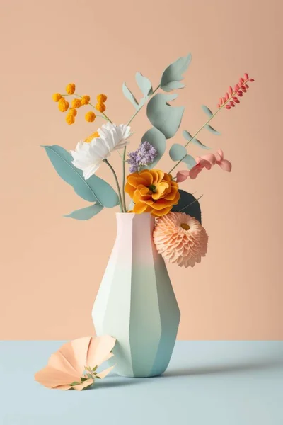 A Vase With Flowers In It On A Table Workshop Ceramics Print Design