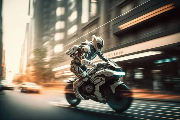 A Person Riding A Motorcycle On A City Street Urban Street Long Exposure Photography Action Photography