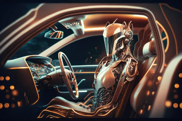 A Futuristic Car With A Driver'S Seat And Dashboard Car Dealership Animation Automotive Design