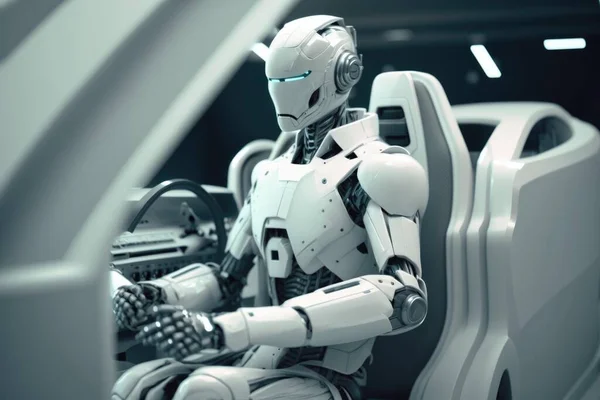 A Robot Sitting In A Car Looking Out The Window Car Repair Shop Animation Auto Insurance