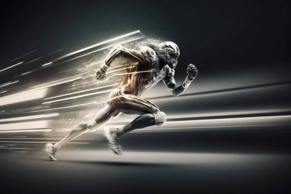 A Man Running In A Running Suit With A Light Streak Behind Him Sports Bar Sports Photography Sports Photography