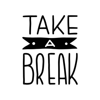 Kırık kart harflerini al. Motivasyon tasarımı. Vektör çizgisi. El çizimi. 