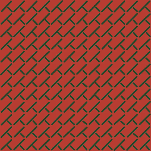 Rouge Vert Rectangles Motif Sans Couture Dessin Main Illustration Stock — Image vectorielle