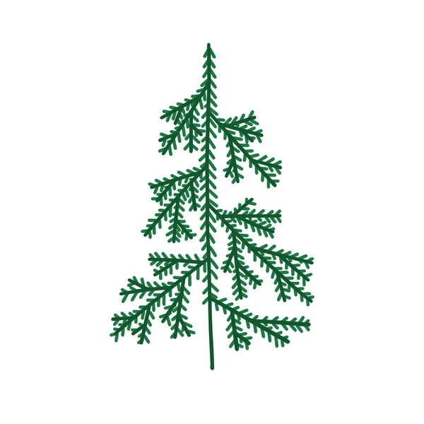 Árvore Natal Perfeito Para Cartões Natal Decorações Convites Banners Rótulos — Vetor de Stock