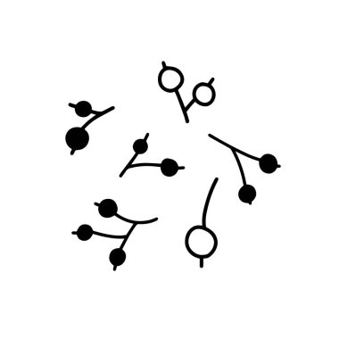Çörek dutları. Kış tebrik kartları, posterler, çıkartmalar ve mevsimsel tasarım için Doodle vektör çizimi.