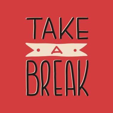 Kırık kart harflerini al. Motivasyon tasarımı. Vektör çizgisi. El çizimi.