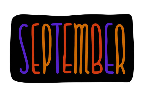 Hand drawn lettering phrase DECEMBER. Month December for calendar. Lettering for winter invitation card.