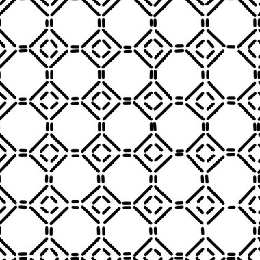 Siyah vektör ornametik çizgiler, kusursuz desen. Baskı, arkaplan, şablon, web sayfaları ve tekstil deseni için tasarım ögesi.