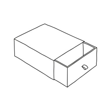 Karton kutu modeli. Vektör çizimi. Boş karton taşıyıcı şablonu.