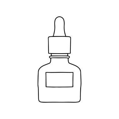 Düşürücü taslağı. Kozmetik, vektör illüstrasyonu.