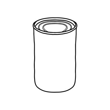 Metal model olabilir. Yiyecek paketinin vektör illüstrasyonu. Satır tasarım simgesi.