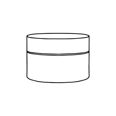 Vektör kozmetik paketleme. Taslak el çizimi illüstrasyonu. 