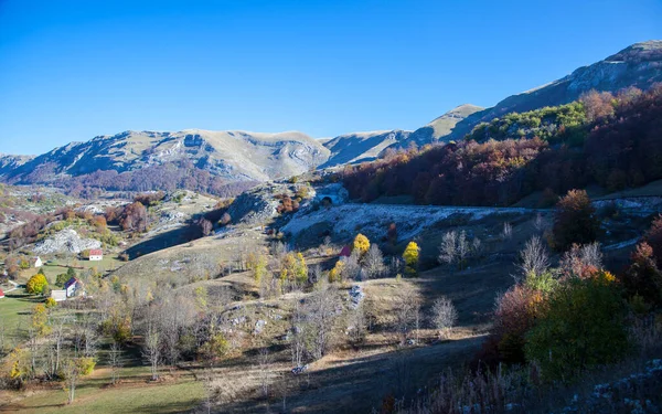 Podzimní Krajina Horách Krásná Příroda — Stock fotografie