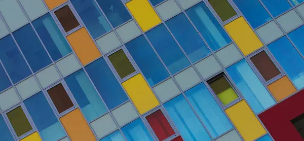 Colorido Moderno Edifício Fundo — Fotografia de Stock