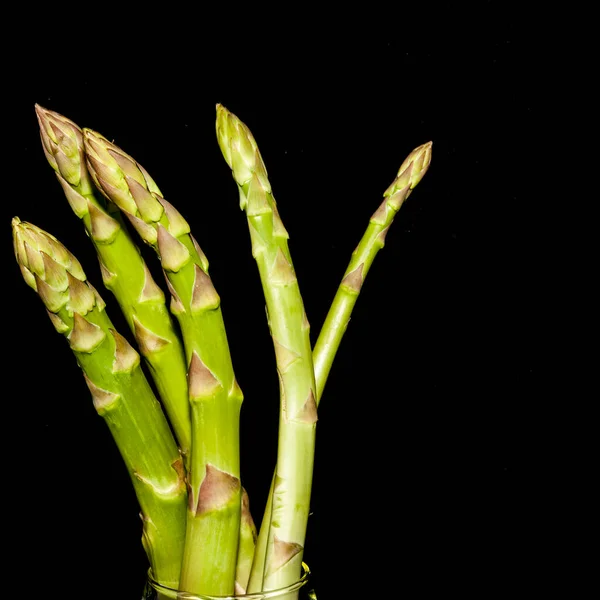 Asparagus Isolated Black Background — Stock Photo, Image