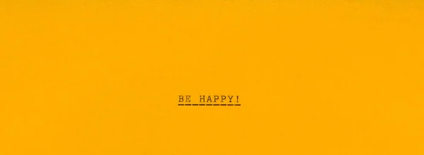 幸せになれ 水平黄色の紙に ロイヤリティフリーのストック写真