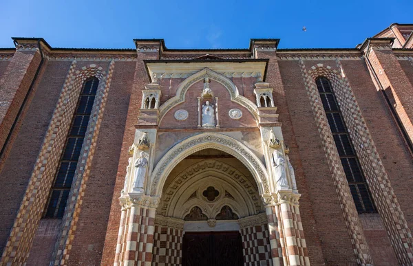 Asti Cathedral Cattedrale Santa Maria Assunta Antiporta Pelletta — Stock Photo, Image