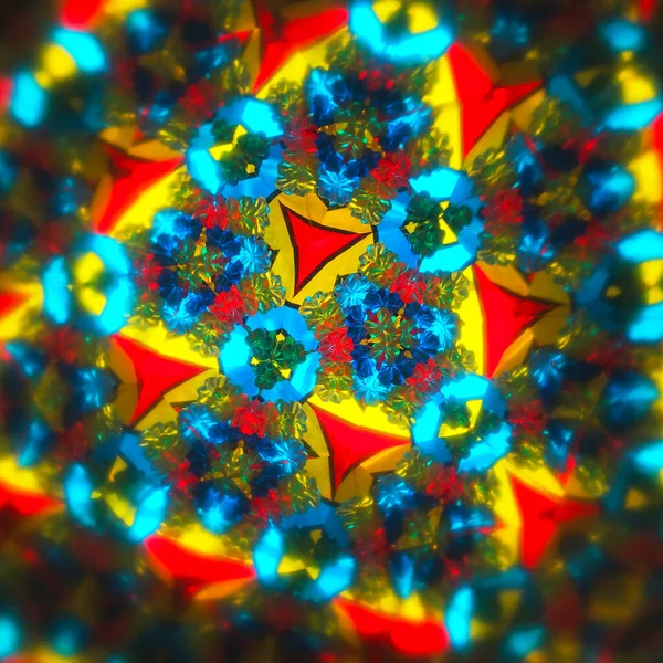 Abstrakter Farbiger Hintergrund Echtes Foto Eines Kaleidoskops — Stockfoto