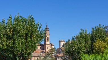 Costigliole d 'Asti, Asti, Piedmont, İtalya, kilise ve kasaba