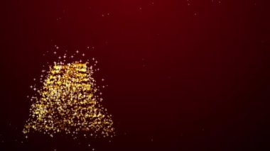 Mutlu yıllar 2023 yılbaşı yılbaşı mesajı, kırmızı zeminde kar yağışı, mutlu Noeller, yeni yıl, kış tatili, Noel kutlaması, dijital ortamda oluşturulmuş video