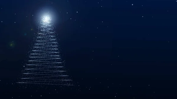 Absztrakt Karácsonyfa Sötét Kék Háttér Másold Helyet Téli Üdvözlőkártya Karácsonyi — Stock Fotó