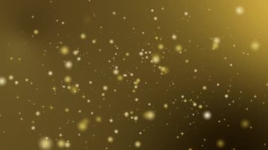 Noel Arkaplanı, Altın Karanlık Arkaplanda Uçan Odaklanmış Parçacıklar, Altın Bokeh, Parıldayan Işıklar, Parti, Kutlama, Olay, Doğum Günü, Soyut Arkaplan