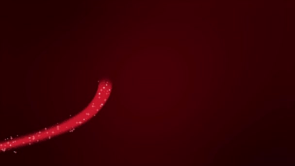 Liefdesconcept Valentines Moederdag Animatie Rode Deeltjes Vormen Twee Hartvormen Donkere — Stockvideo