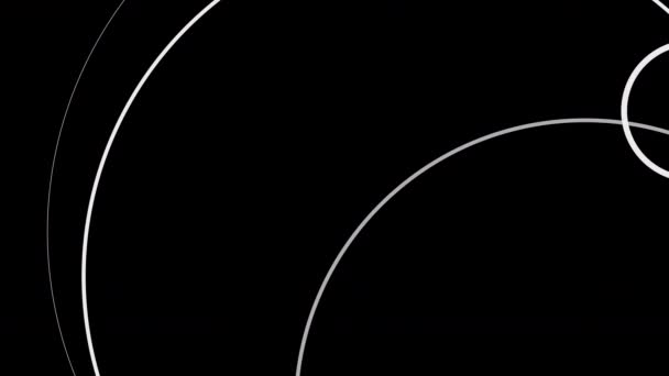 Animated Abstract Circle Waves Black Background Animação Fundo Design Tecnologia — Vídeo de Stock