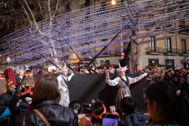 Carnival in Spain with artists. Barcelona Feast of the Three Kings 01.05.2025 clipart