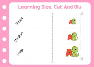 Öğrenme boyutu, kesim ve zamk timsahı. çocuk eğitimi ve oyun