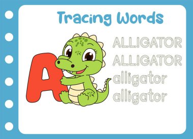 Timsah kelimesinin izini sürüyorum. hayvan şirini