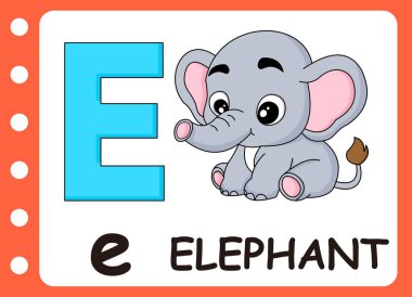 Filin E harfi. Çocuklar oyun öğreniyor