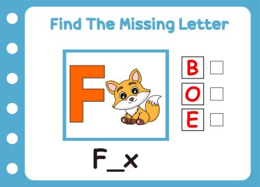 Kayıp harf şirin tilki bulmak.