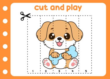 Kes ve hayvan filmi oynat. Çocuklar oynar. Şirin köpek. 