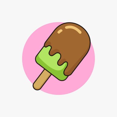 dondurma vektörü düz biçim vektör çizim tasarımı