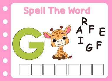 Zürafa kelimesini hecele. 