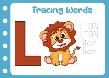 Tatlı aslanın sözünün izini sür. hayvan eğitimi oyunu