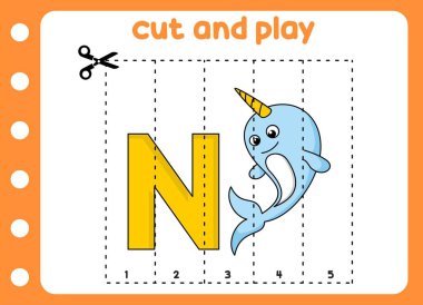 Kes ve sevimli deniz gergedanını oyna. çocuk oyunu.