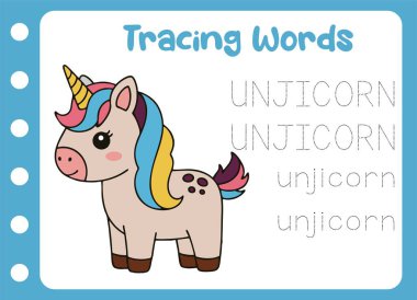 Şirin tek boynuzlu atın sözlerinin izini sürüyorum. hayvan eğitimi oyunu