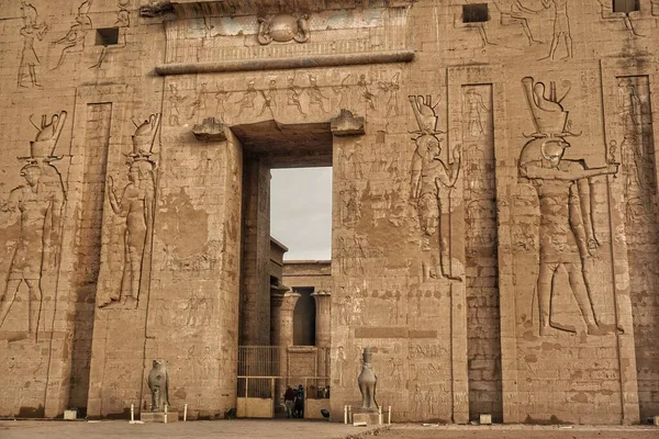 Храм Гора Едфу Єгипет Стокове Фото