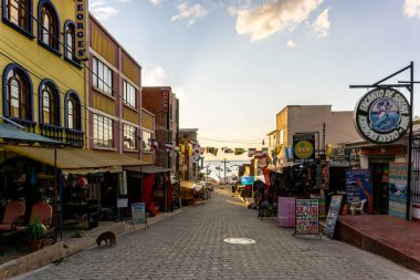 Dar Sokaklar, Geleneksel Mimari ve Titicaca Gölü 'nün Çarpıcı Panoraması ile Copacabana Bolivya' daki Şehir Sahnesi