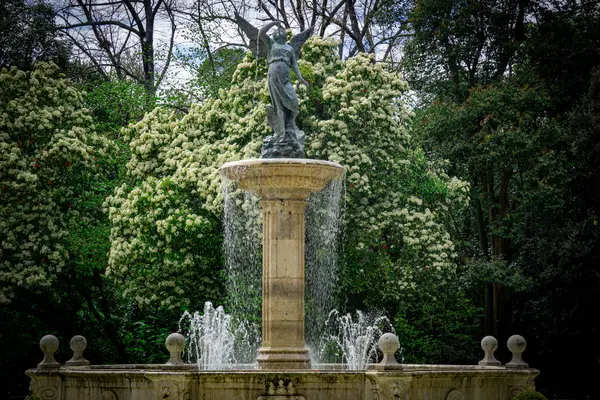 Tarihsel Fuente De La Fama Campo Grande Parkı Valladolid İspanya Parlak Güneşli Gününde
