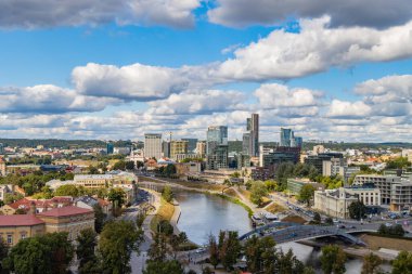 Vilnius. Panorama of the Old City.View from Mount Gediminas.