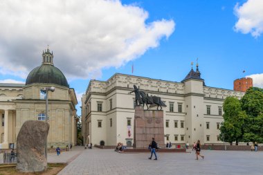 Vilnius.Monument to Grand Duke Gediminas.Gedimin - Grand Duke of Lithuania from 1316 to 1341, founder of the Gedimin dynasty.
