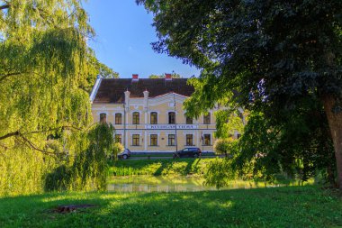 Kuldiga. Kuldiga court. At the end of the 19th century, the house was built as a family home of a barrister Alfon Gebel.