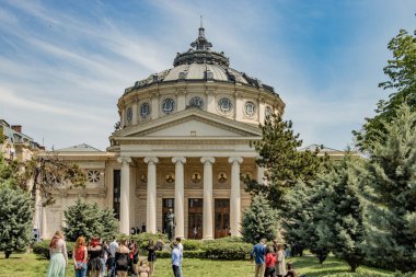 Bükreş, Romanya - Romanya Salonu Romen Atinası 1888 yılı dolaylarında Bükreş kentinde. George Enescu Filarmoni Orkestrası ve George Enescu Festivali 'nin evi