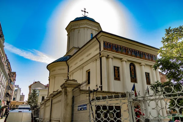 Bucharest ルーマニア ルーマニアのブカレストのダウンタウン 旧市街 にある聖デメトリオス教会 — ストック写真