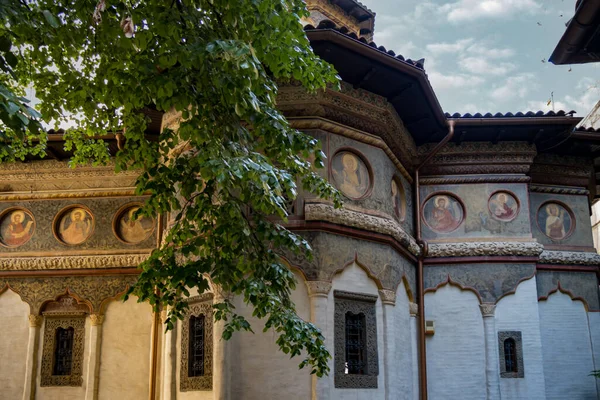 Bukarest Románia Stavropoleos Templom Régi Brancoveanu Stílusú Román Örökség — Stock Fotó