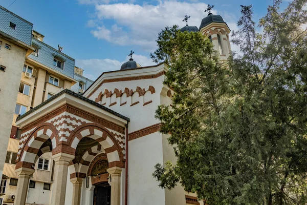 Bucarest Romania Biserica Zlatari Una Piccola Chiesa Ortodossa Nel Centro — Foto Stock